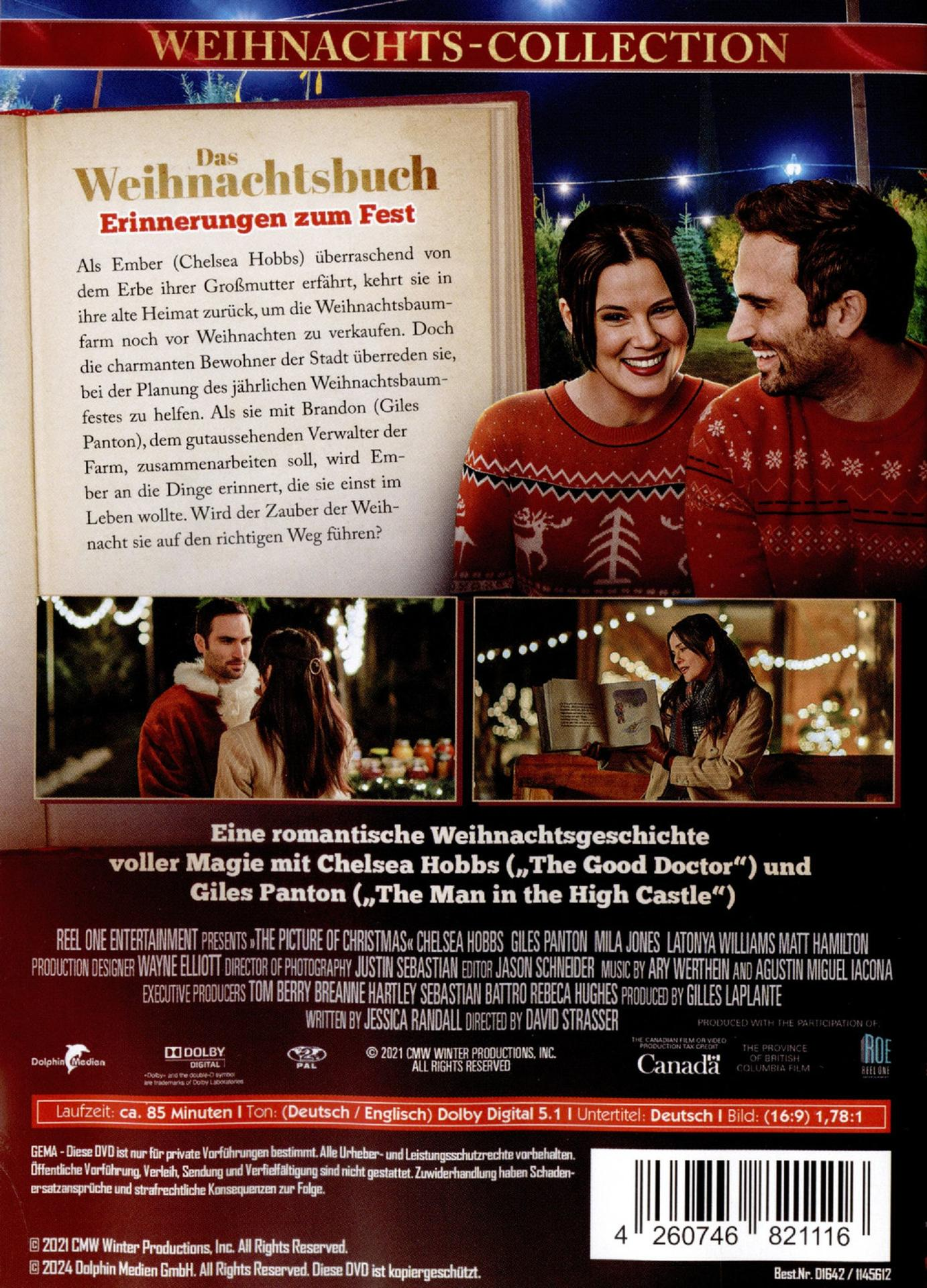 DVD-Cover mit Paar, Weihnachtsbaum und Text auf Deutsch.