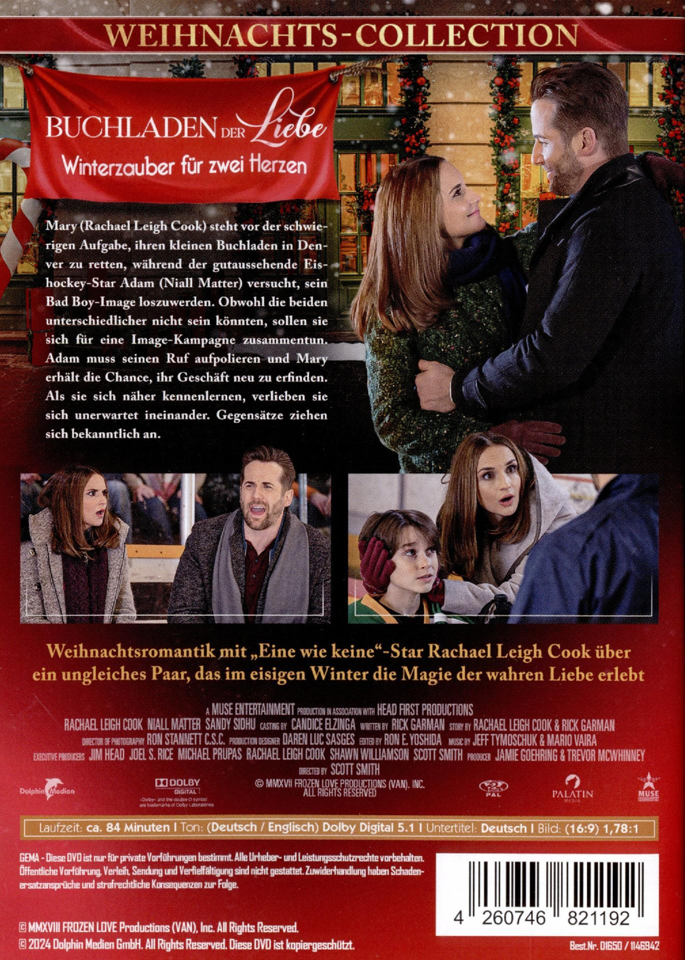 Filmcover mit Schauspielern, Winterszene.