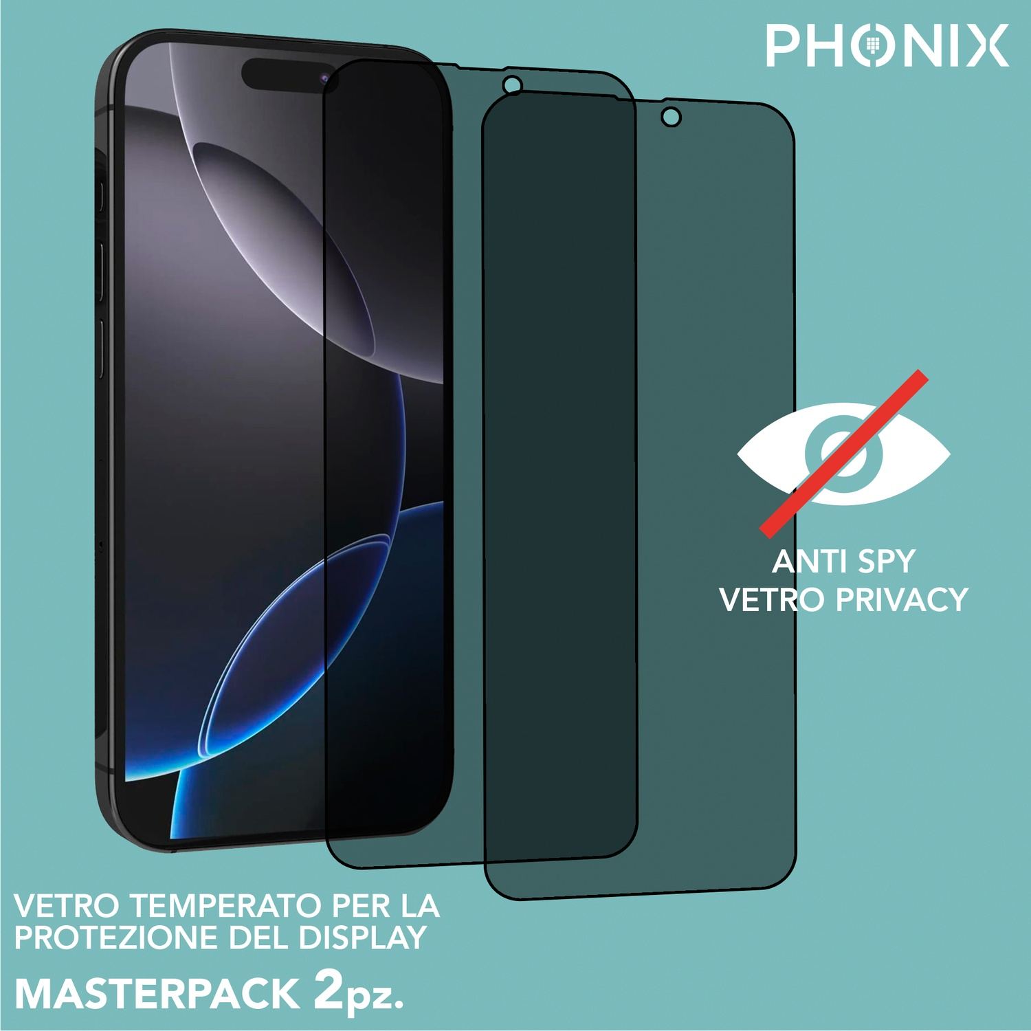 Pellicola Vetro Temperato IPhone Pellicola Vetro Temperato Per IPhone 16 Pro Max - 2 Pezzi Con Applicatore Protezione Schermo Iphone 16 Pro Max - Foto 2