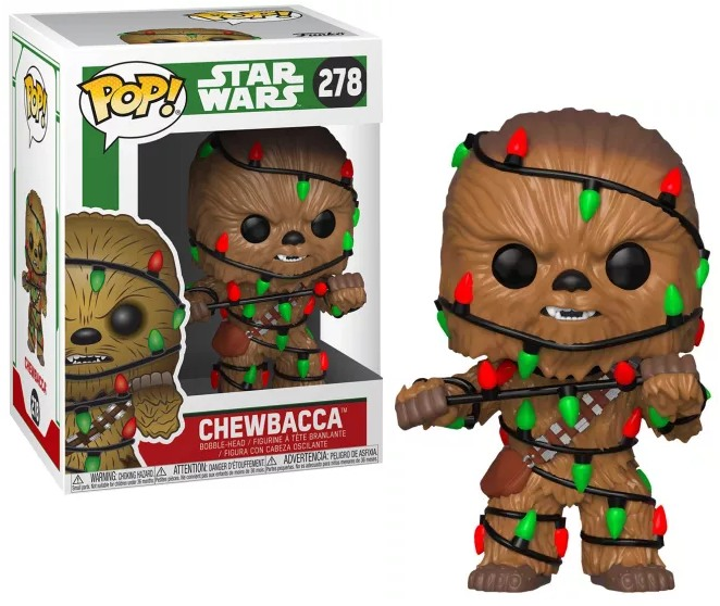 Figura Funko Pop! - Star Wars: Holiday - Chewbacca, 9 cm, Vinilo