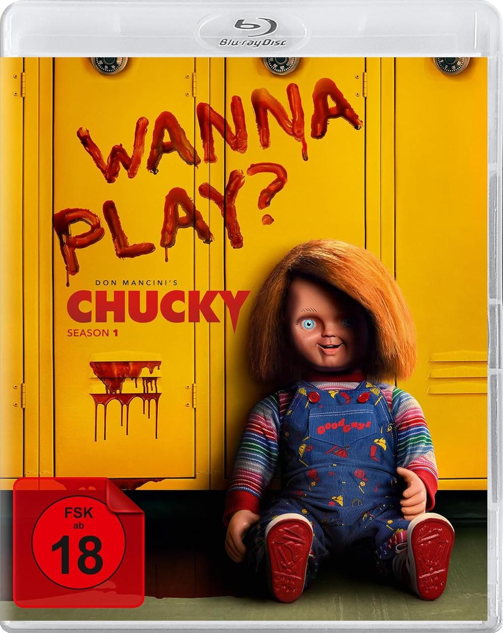 DVD-Cover: eine Puppe mit roten Haaren und der Text 'Wanna Play?'.