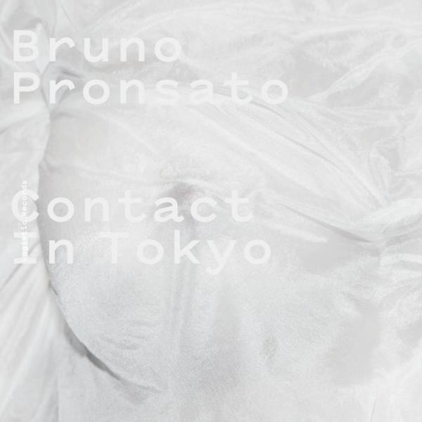 Bruno Pronsato albumhoes. Witte achtergrond met tekst. Tekst is vervaagd.