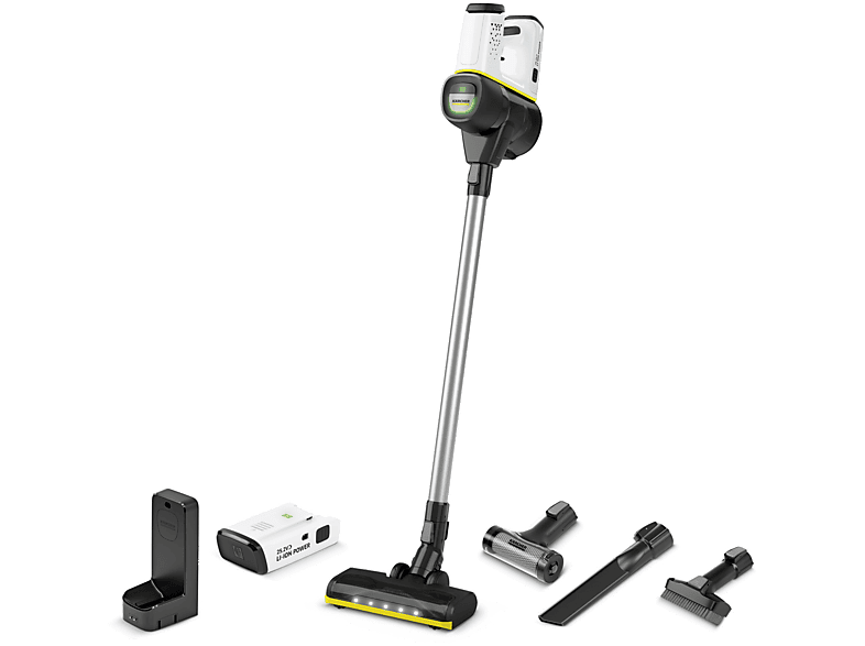 KARCHER VC 6 Cordless OurFamily Battery Plus Çift Bataryalı Şarjlı Dikey Süpürge Beyaz