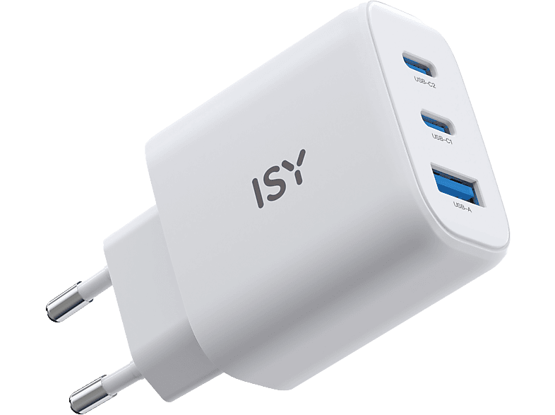 ISY IWC 4145 GaN Ladegerät Universal 45 W, Weiss