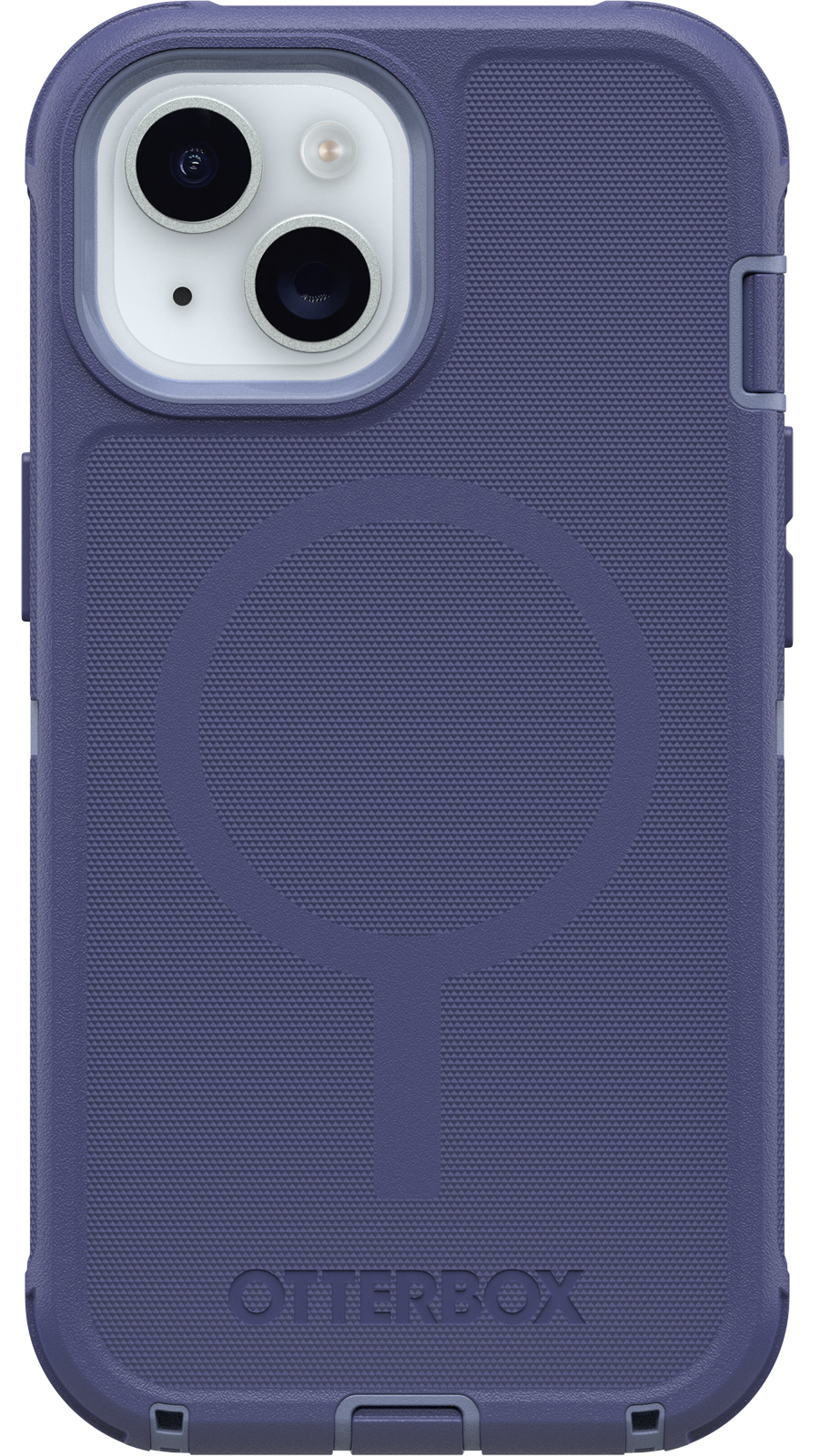 Kék telefontok mágneses gyűrűvel. Otterbox logó alul. Sötét háttér.