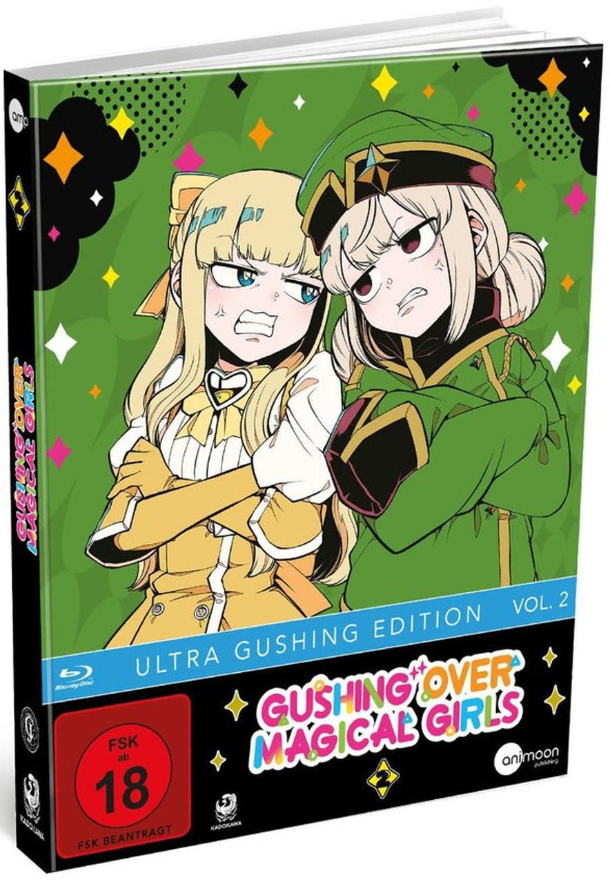 Ein Manga-Buchcover mit zwei Anime-Mädchen, mit einem grünen Hintergrund.