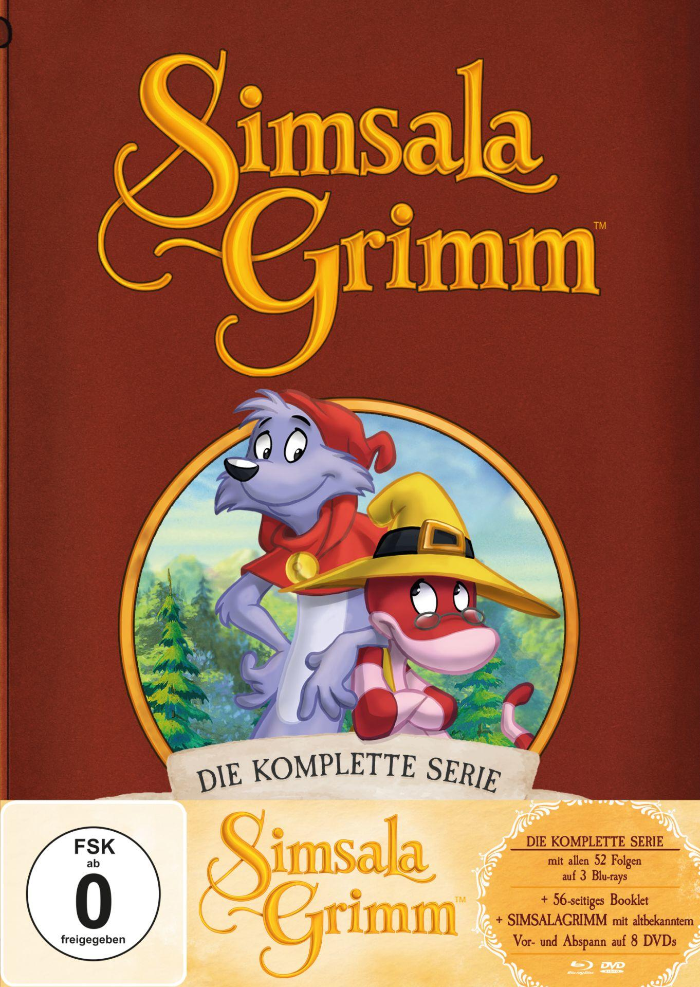 DVD-Hülle mit Zeichentrickfiguren und dem Titel Simsala Grimm.