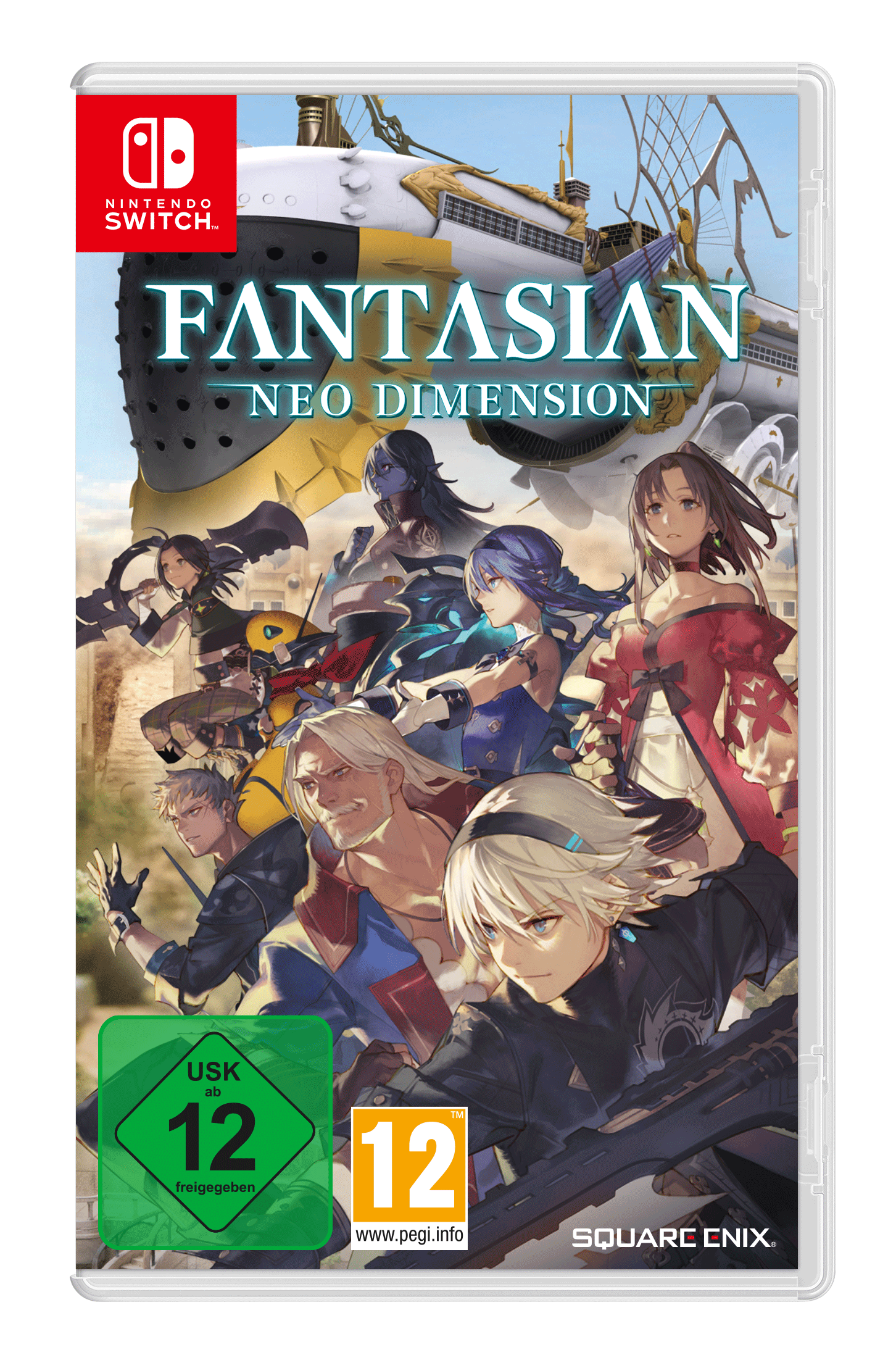 Eine Nintendo Switch Spielebox mit Spielfiguren und Titel in Englisch.