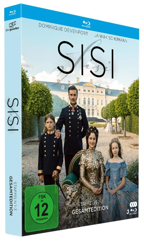 Blu-ray Box-Set der Serie SISI, mit Schauspielern auf dem Cover.