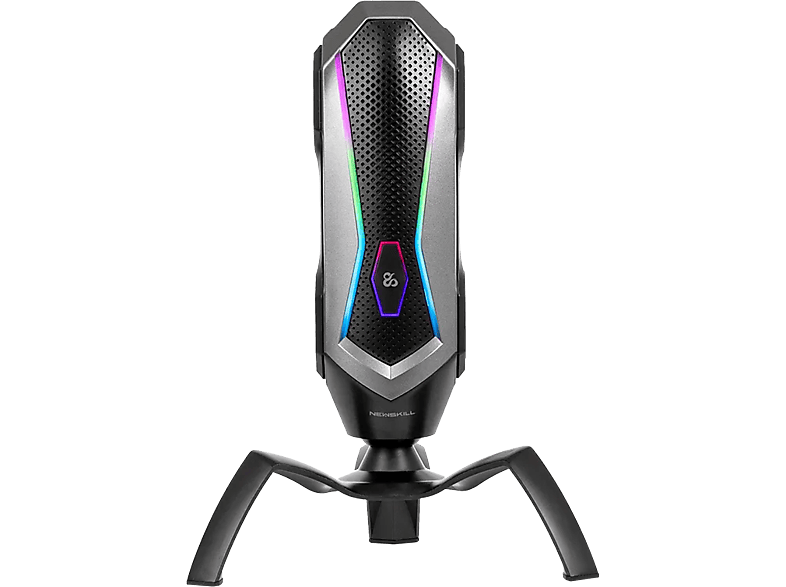 Micrófono - Newskill Agni, Con RGB, Gaming, Movilidad 360º, Sensibilidad 45 + -3dB, Negro