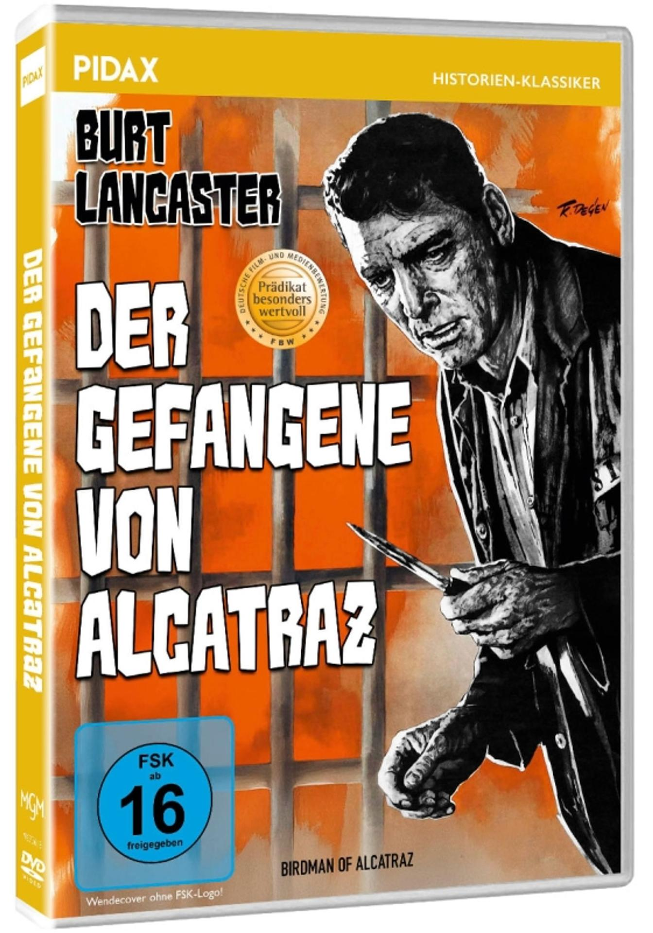 DVD-Box von 'Birdman of Alcatraz' mit Burt Lancaster, in einer Gefängniszelle.