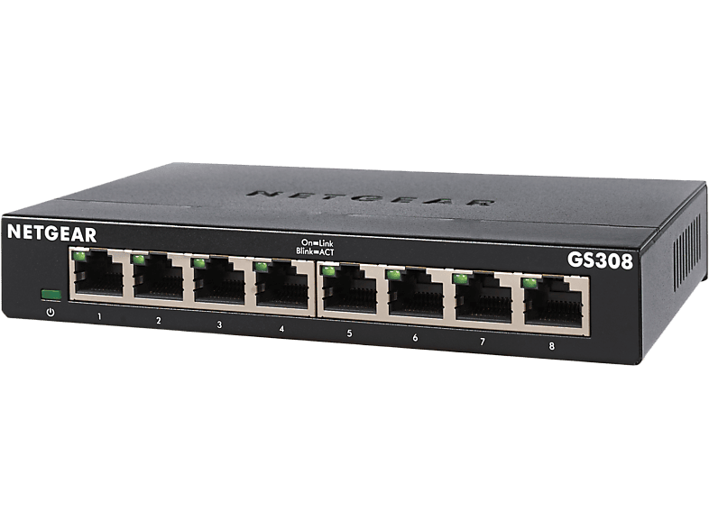 Netgear Switch 8-port Gigabit Ethernet Unmanaged Zwart (gs308-300pes)