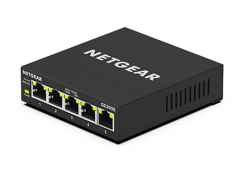 Netgear Switch 5-port Gigabit Plus Zwart (gs305e-100pes)