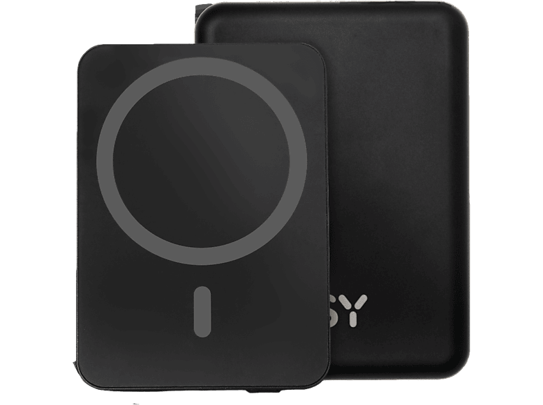 ISY IMC-5100 MagISY (mit MagSafe Funktion), tragbare Powerbank 5000 mAh Schwarz