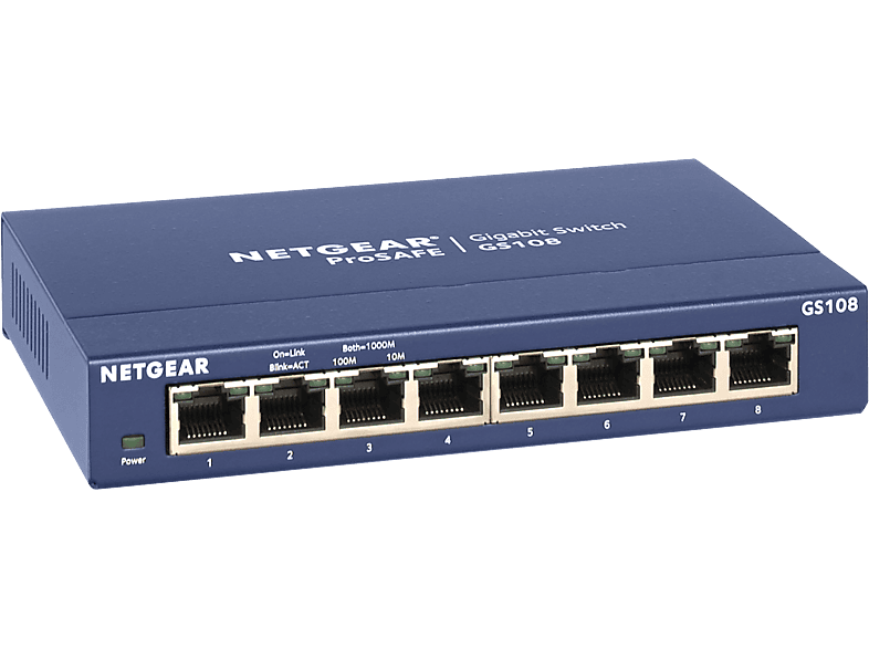 Netgear Switch Prosafe Unmanaged 8-port Grijs (gs108ge)