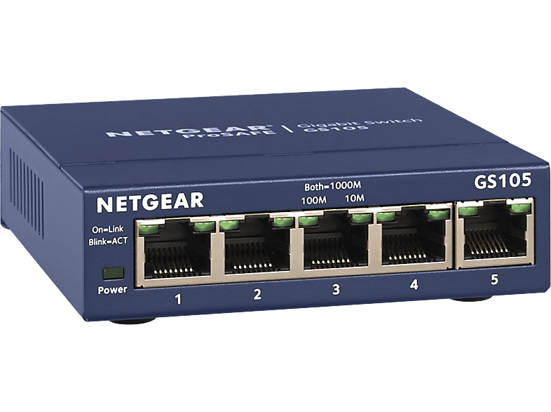 Netgear Switch Prosafe Unmanaged 5-port Gigabit Grijs (gs105ge)