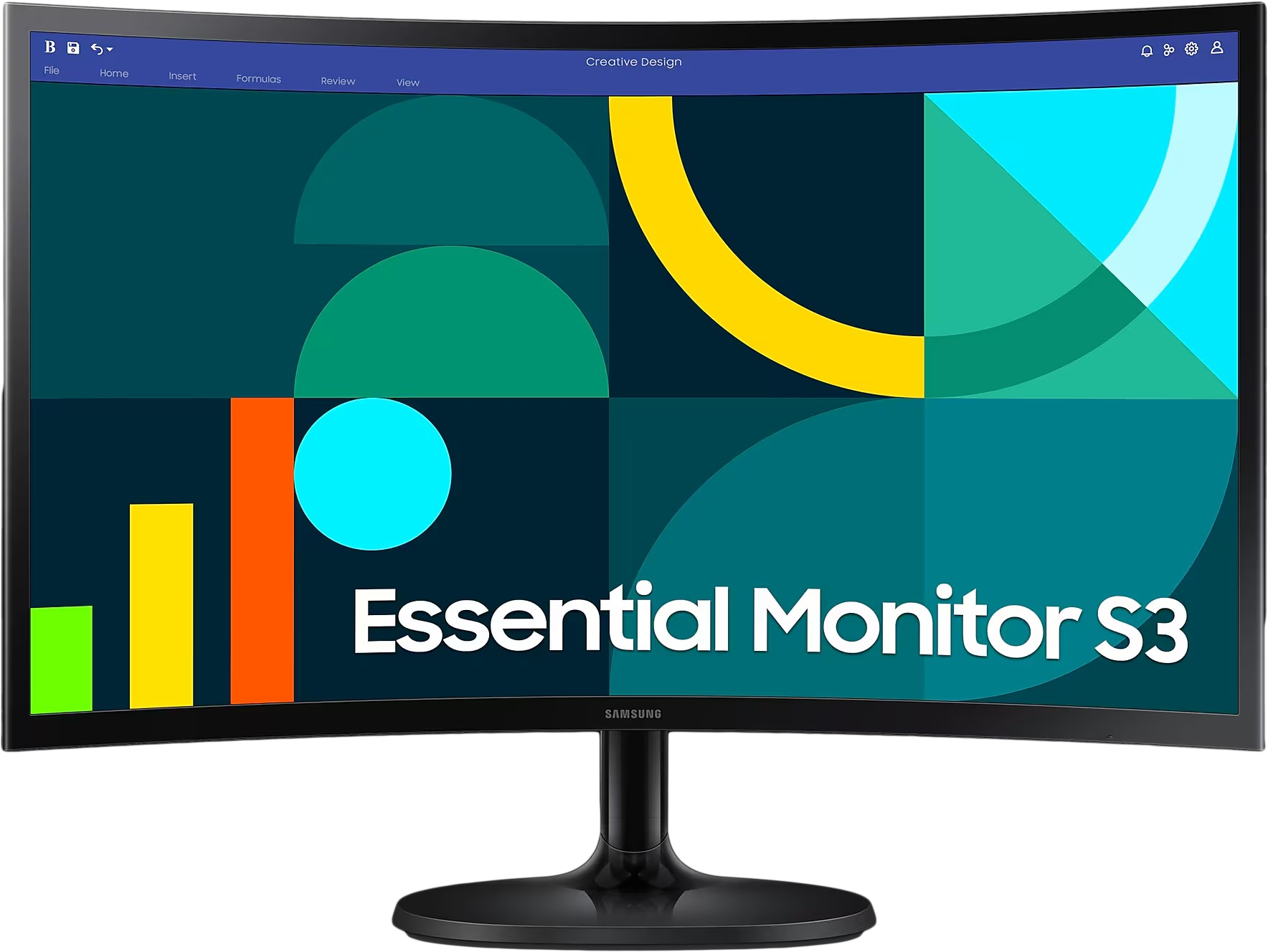 SAMSUNG Essential Monitor S24D360GAUXEN 24'' Ívelt FullHD 100 Hz 16:9 VA LED