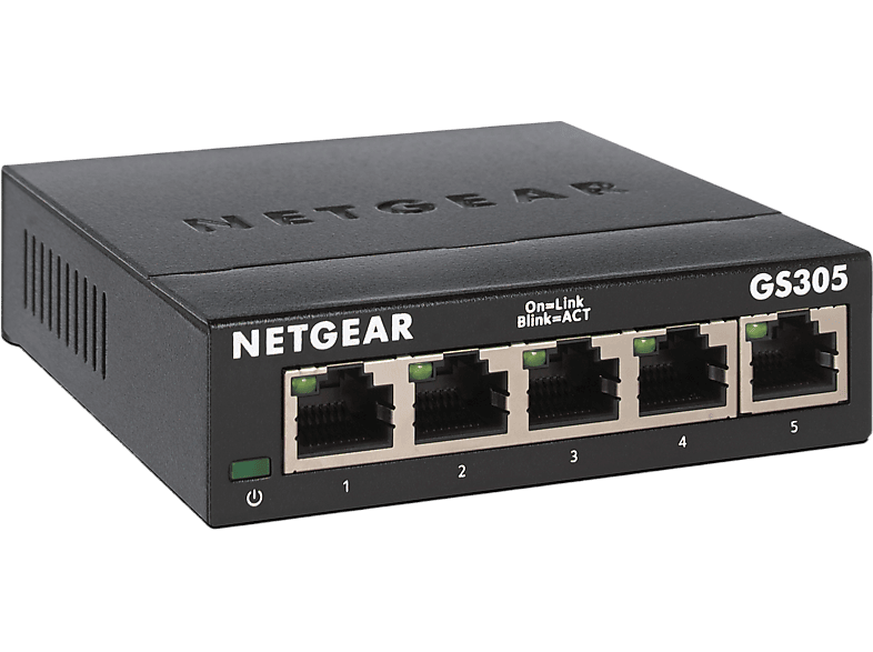 Netgear Switch 5-port Gigabit Ethernet Unmanaged Zwart (gs305-300pes)