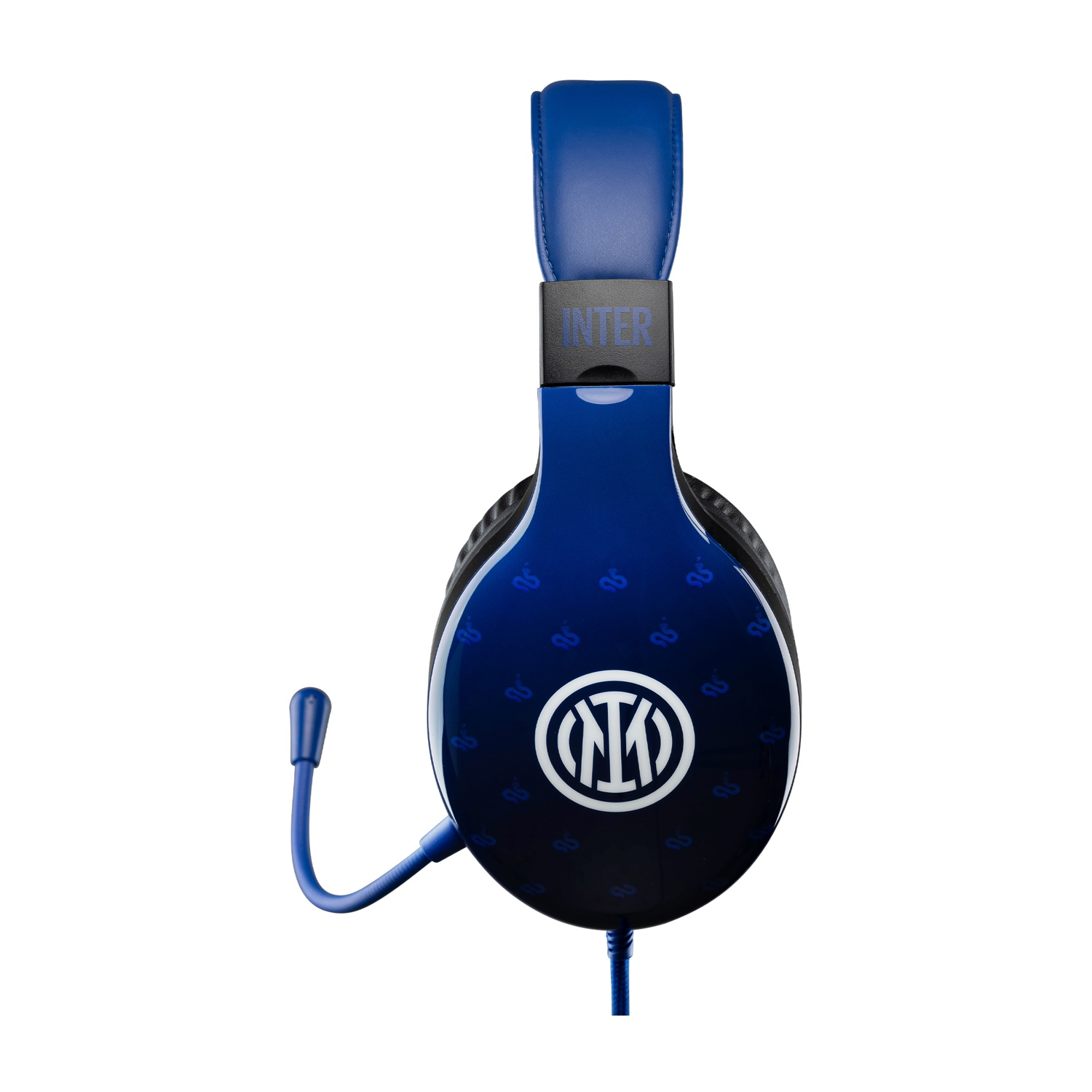 Una custodia di ricarica per auricolari Sony blu scuro chiusa, con il marchio stampato sopra.