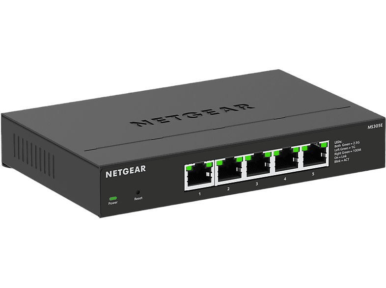 Netgear Switch 5-port Multi-gigabit 2.5g Ethernet Plus Zwart (ms305e-100eus)