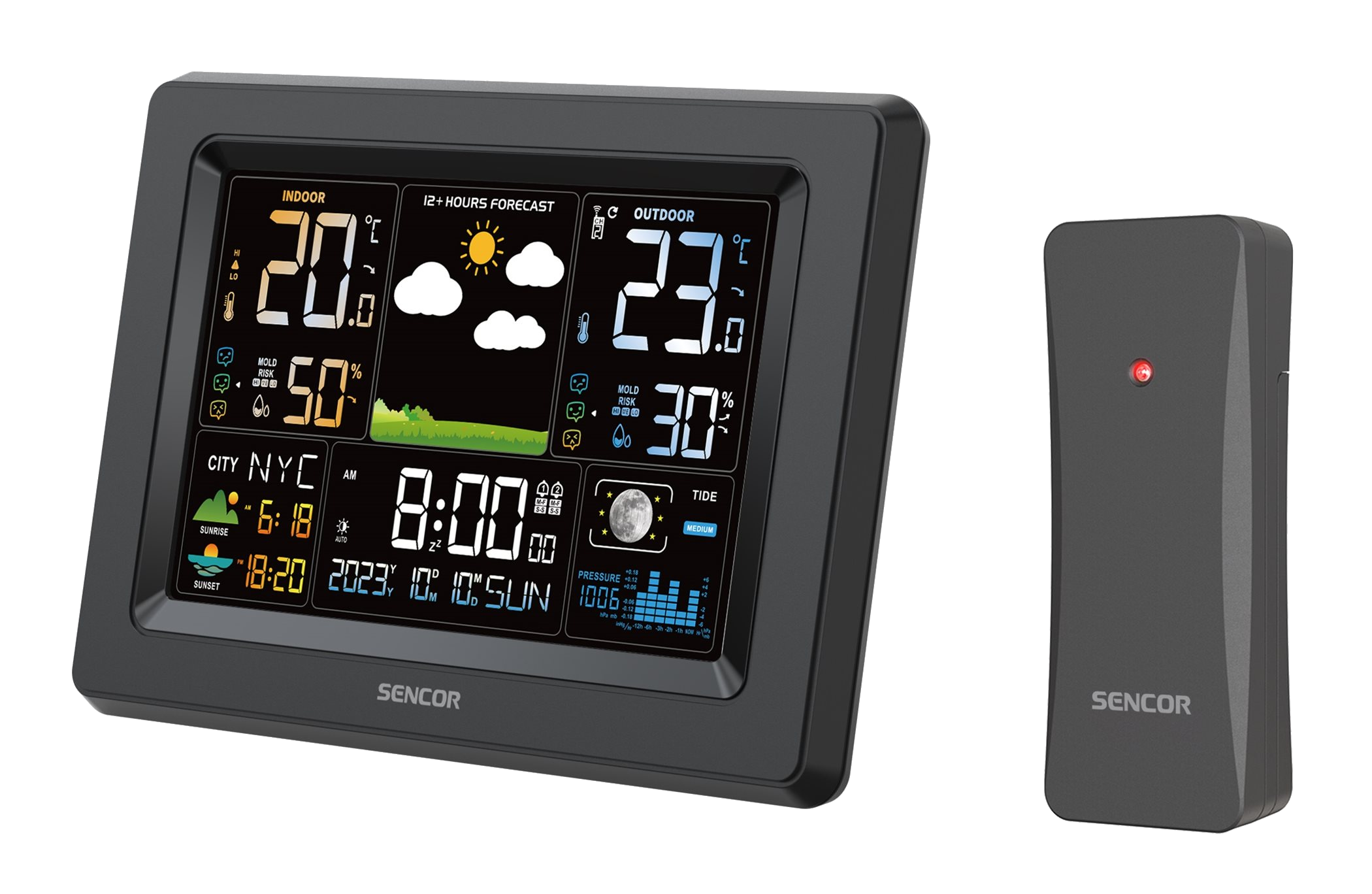 SENCOR SWS 4500 Időjárás állomás, fekete