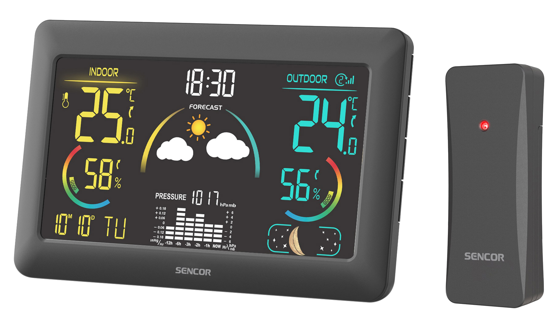SENCOR SWS 4900 Időjárás állomás, fekete