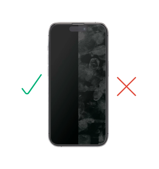 Telefon mit Fingerabdrücken rechts, Haken und Kreuz.