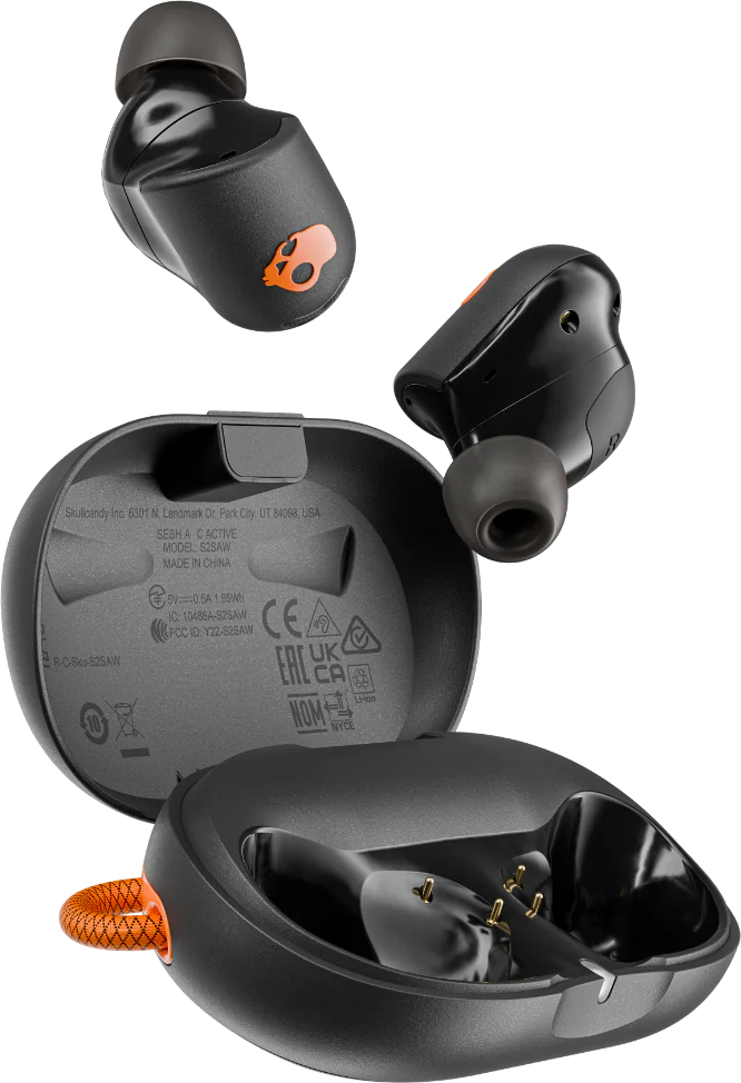 SKULLCANDY SESH ANC ACTIVE vezeték nélküli TWS sport Bluetooth fülhallgató mikrofonnal, fekete (S2SAW-S749)