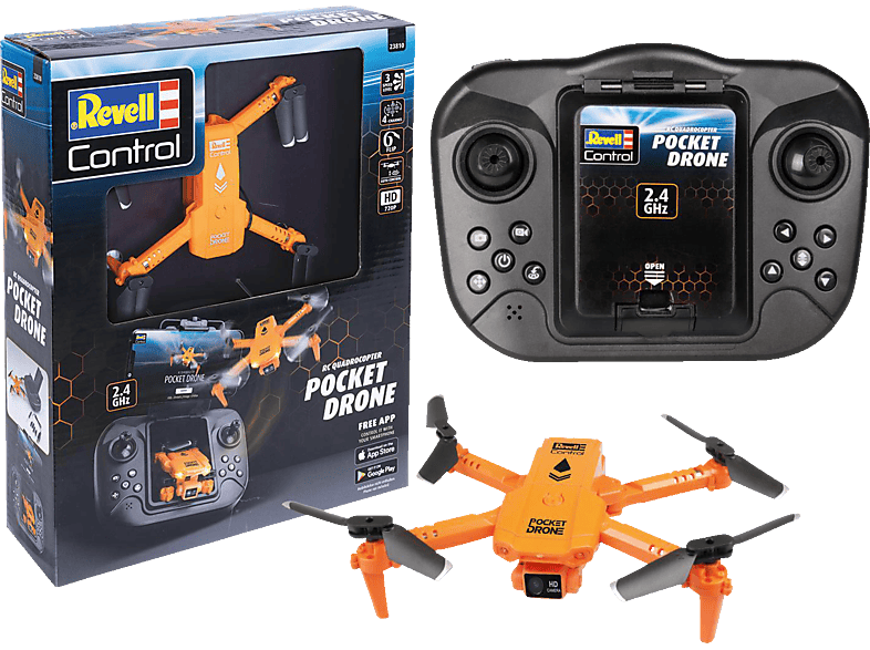 Revell 23810 RC Quadrocopter "Pocket Drone" Pocket Drohne, Orange