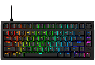 HP HyperX Alloy Rise 75 billentyűzet, HyperX Red kapcsoló, RGB, US Angol kiosztás, fekete (7G7A4AA)