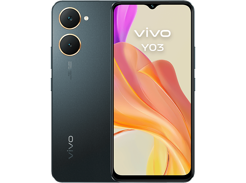 vivo Y03, Space Black, 128 GB, 4 6.56 LCD, Mediatek Helio G85, 5000 mAh
