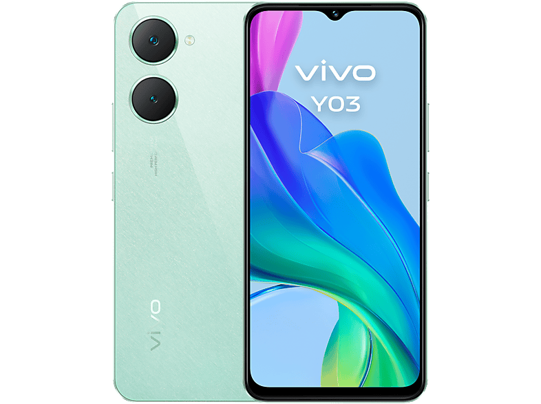 vivo Y03, Gem Green, 128 GB, 4 6.56 LCD, Mediatek Helio G85, 5000 mAh