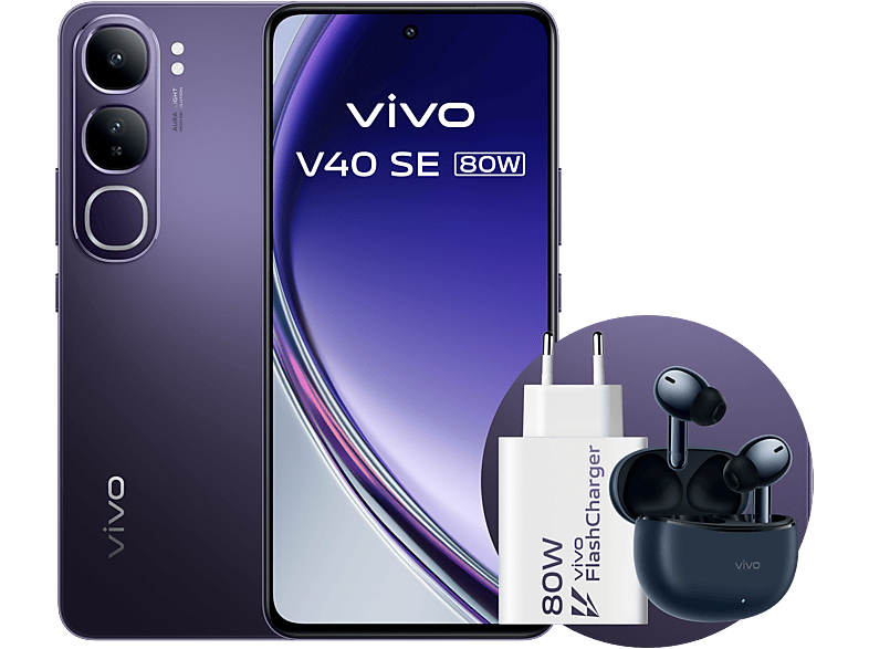 vivo V40 SE 5G, Imperial Black, 256 GB, 8 6.67 AMOLED , Qualcomm Snapdragon® 4 Gen 2, 5000 mAh