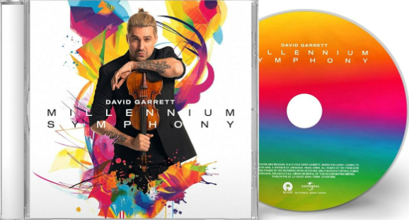 David Garretts Albumcover 'Millennium Symphony' mit CD.