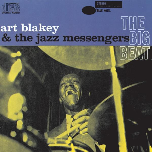 Pochette de l'album Art Blakey & The Jazz Messengers. Un homme jouant de la batterie.