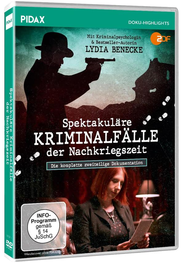 DVD-Cover mit Mann mit Pistole und Frau, die Dokument liest. Deutscher Text.