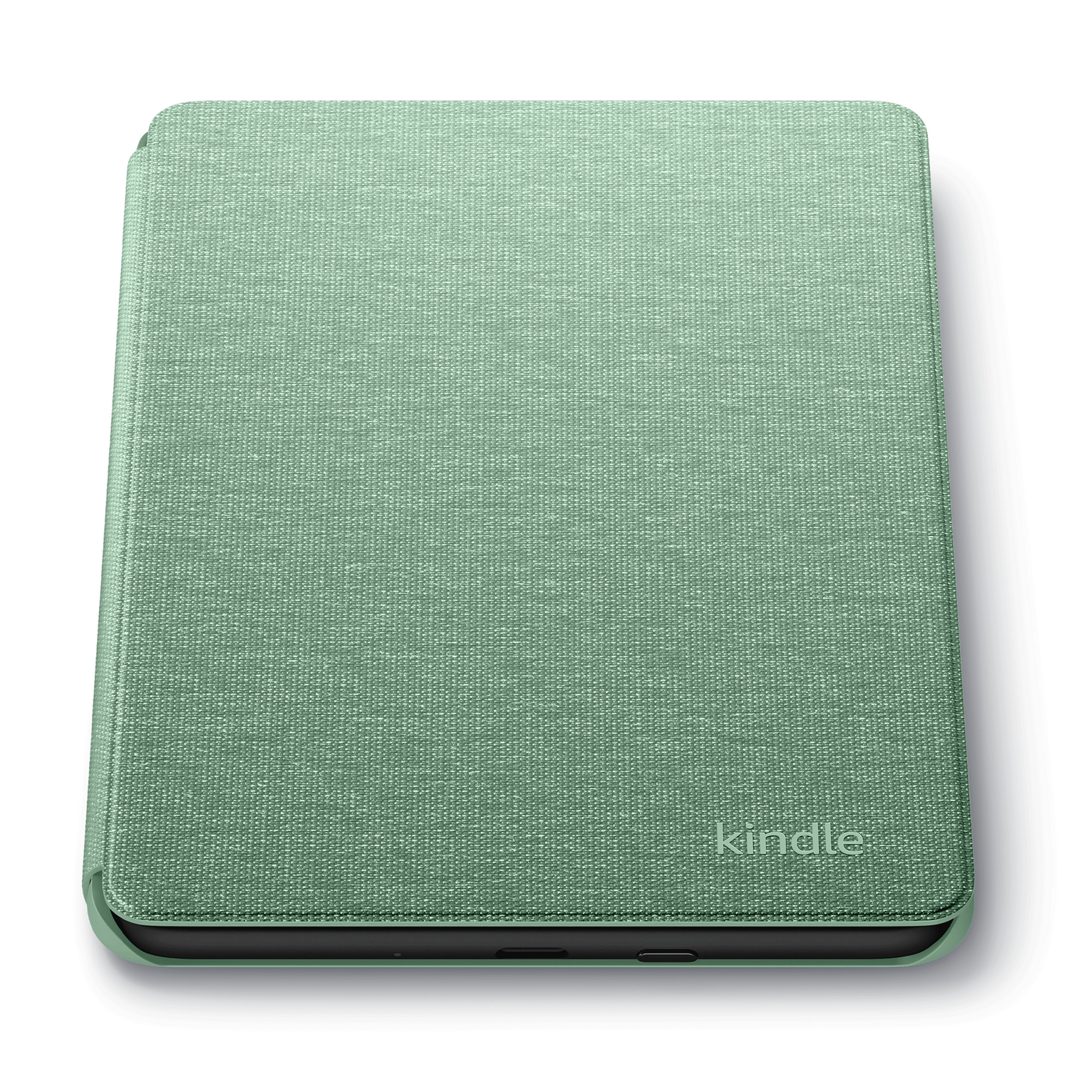 Una funda verde de Kindle con el logo de Kindle.