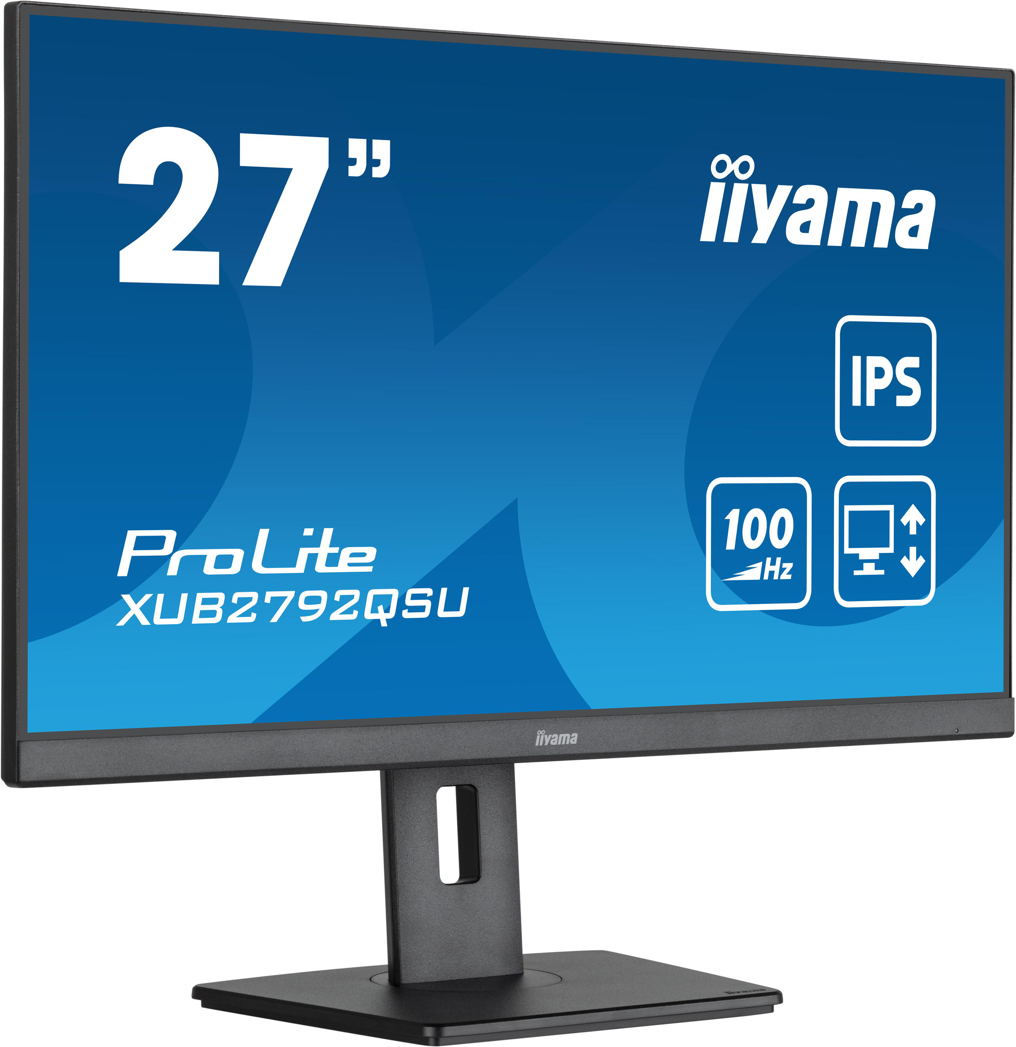 27-Zoll iiyama ProLite Monitor mit IPS, 100 Hz und höhenverstellbaren Funktionen.