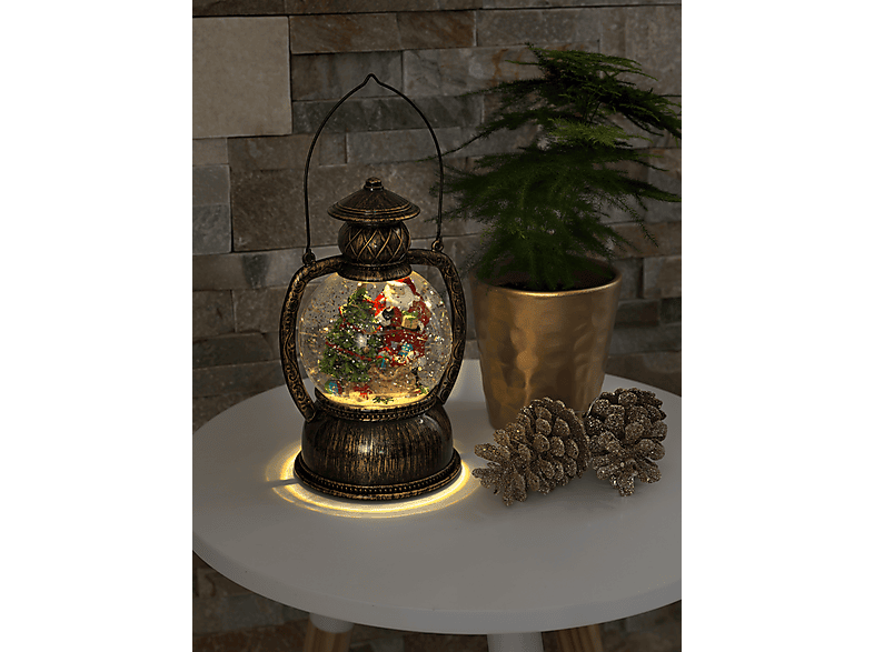 KONSTSMIDE 3497-000 LED Schneelaterne, Transparent, Warmweiß