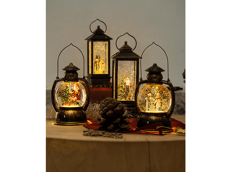 KONSTSMIDE 3497-000 LED Schneelaterne, Transparent, Warmweiß