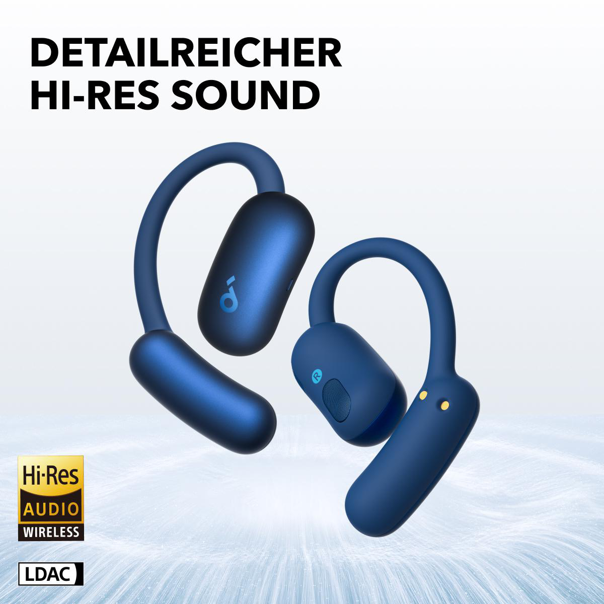 SOUNDCORE BY ANKER Aerofit 2, Open-ear Kopfhörer Bluetooth Blau