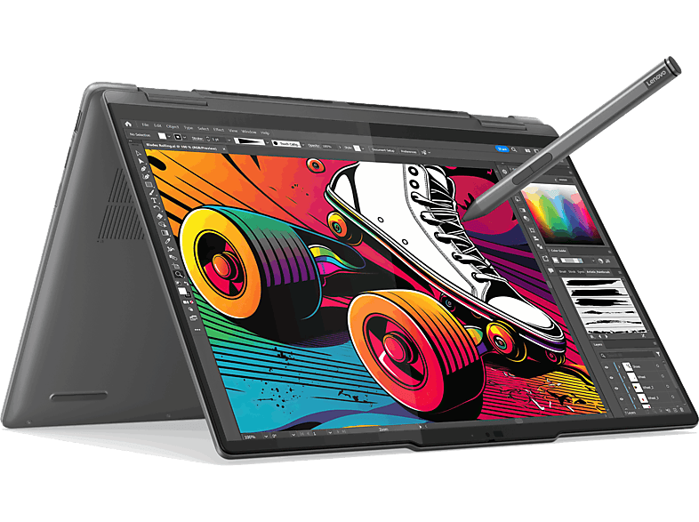 Convertible 2 en 1 - Lenovo Yoga 7 2-in-1 14IML9, 14" WUXGA, Intel® Core™ Ultra 5 125U, 16GB RAM, 512GB, HD Graphics, Windows 11 Home, Gris