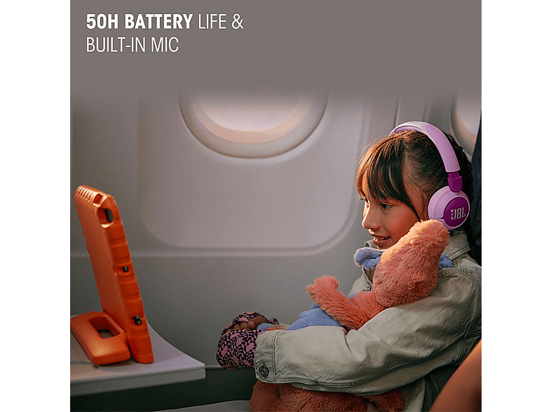 JBL Junior 320BT, On-ear Kopfhörer Bluetooth Lila