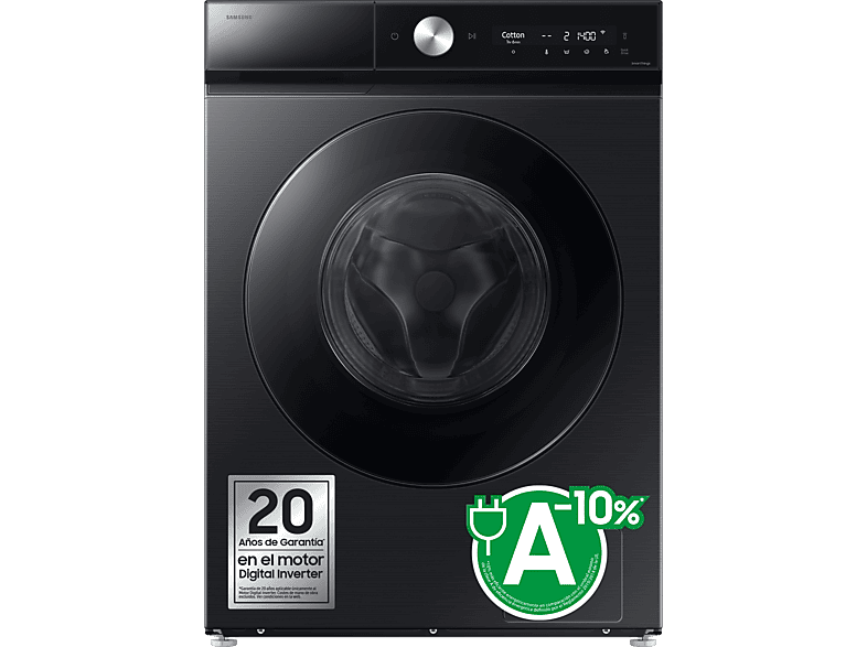 Samsung WD90DB8B85GBU3, 9kg, 6 kg, QuickDrive™, AI EcoBubble™, Negro