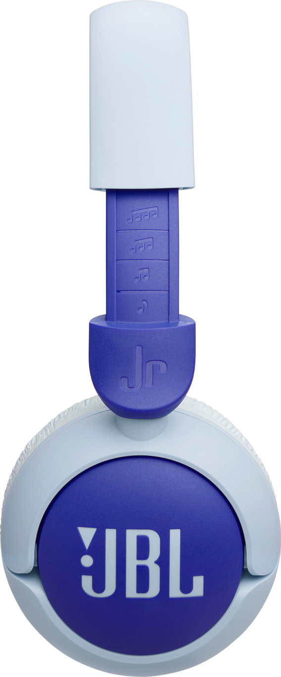Casque pour enfants blanc et violet avec le logo JBL.