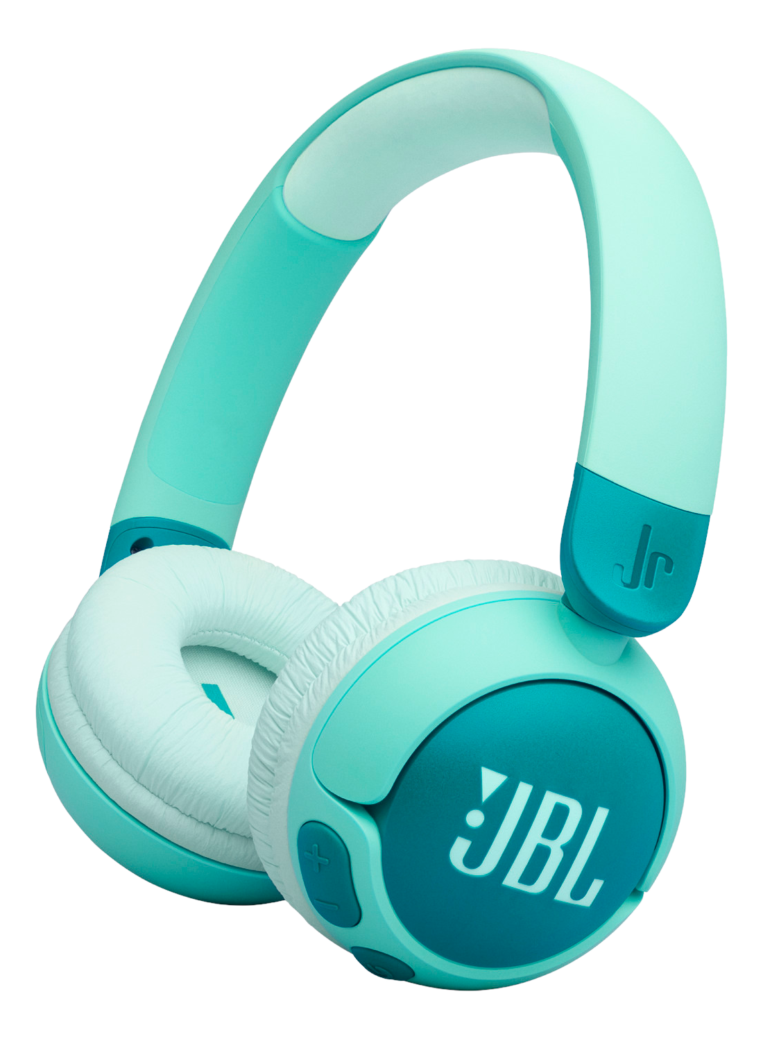 Casque JBL bleu turquoise avec logo bleu.