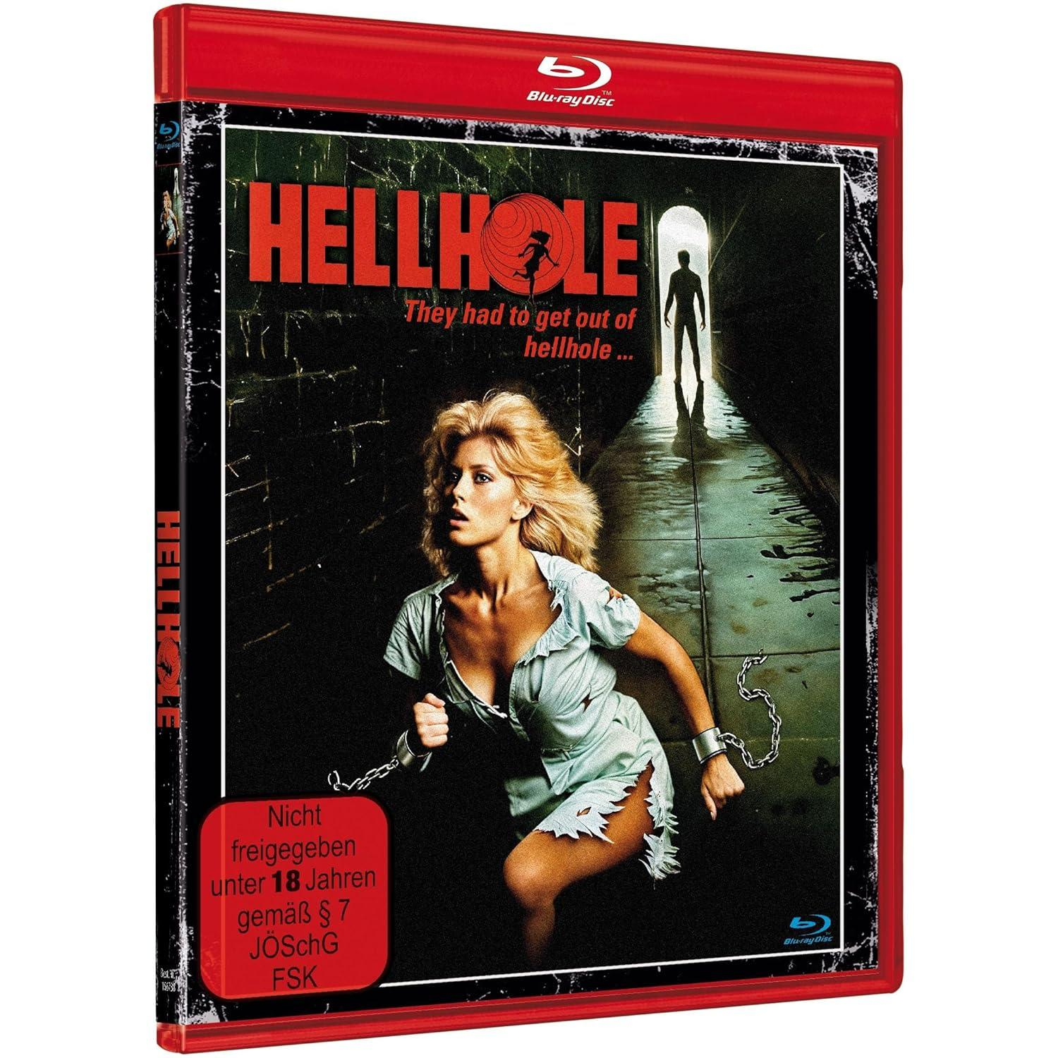 DVD-Cover für Hellhole, mit einer Frau in einem Flur.