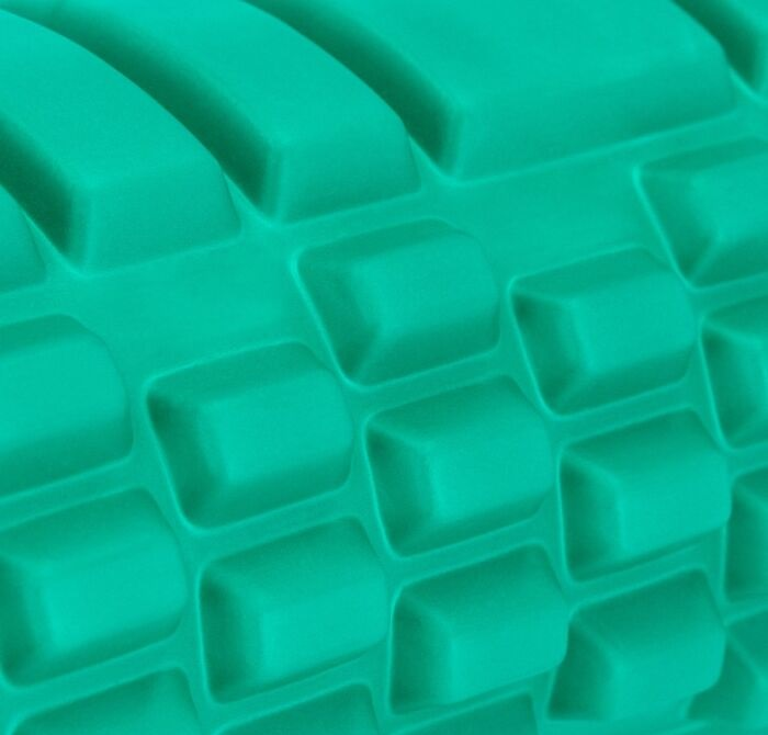 Zbliżenie zielonego wałka piankowego.