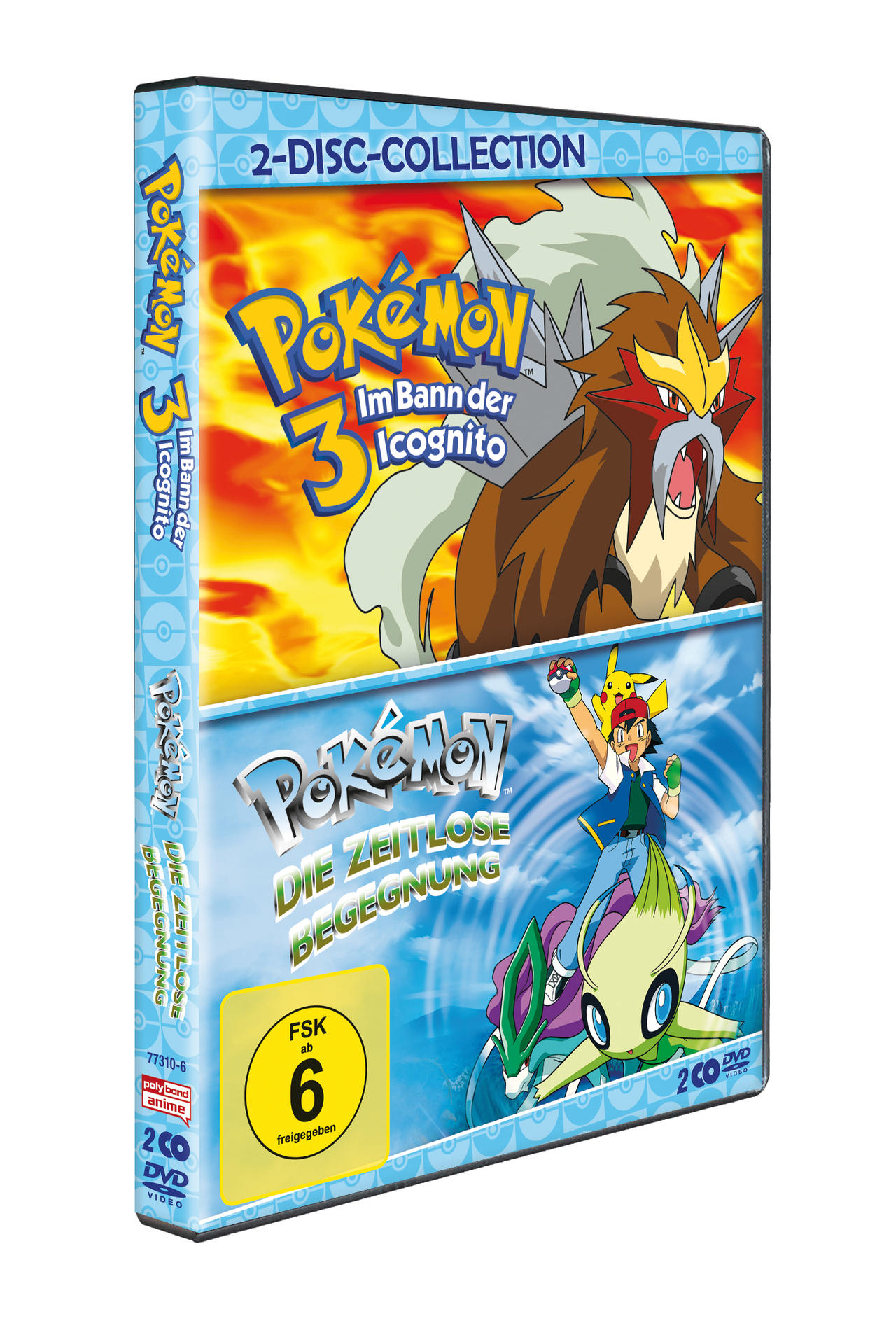 DVD-Hülle für den Pokémon 3 Film, auf Deutsch. Ash und Celebi sind auf dem Cover zu sehen.