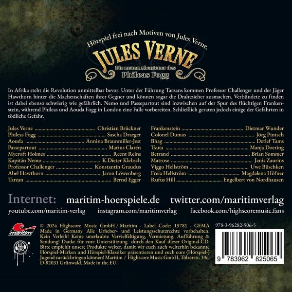Rückseite einer CD-Hülle mit einer Liste von Namen und Credits und einem Firmenlogo unten.